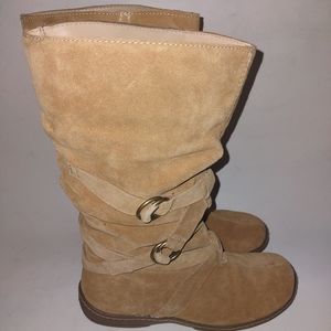 Canyon River Blues Womens 7M Real Leather Suede Camel Tan Slouchy Boots Tiffany